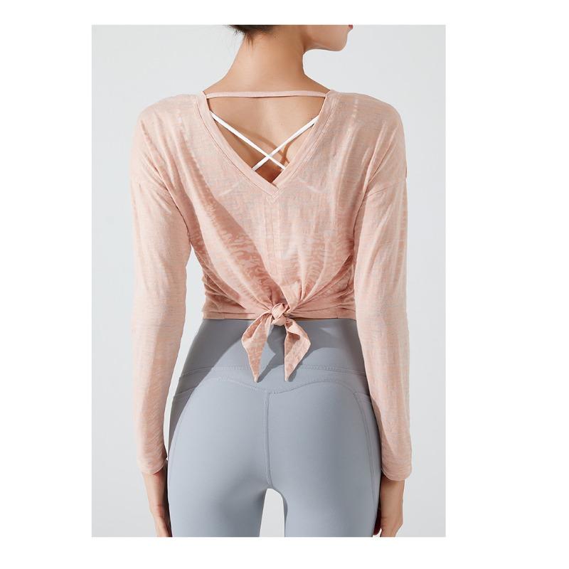 Women's Long Sleeve Yoga Athletic Casual Blouse Top