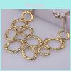 Vintage Alloy Geometric Necklace With Water Wave Chain For Bohemian Fashion Lovers