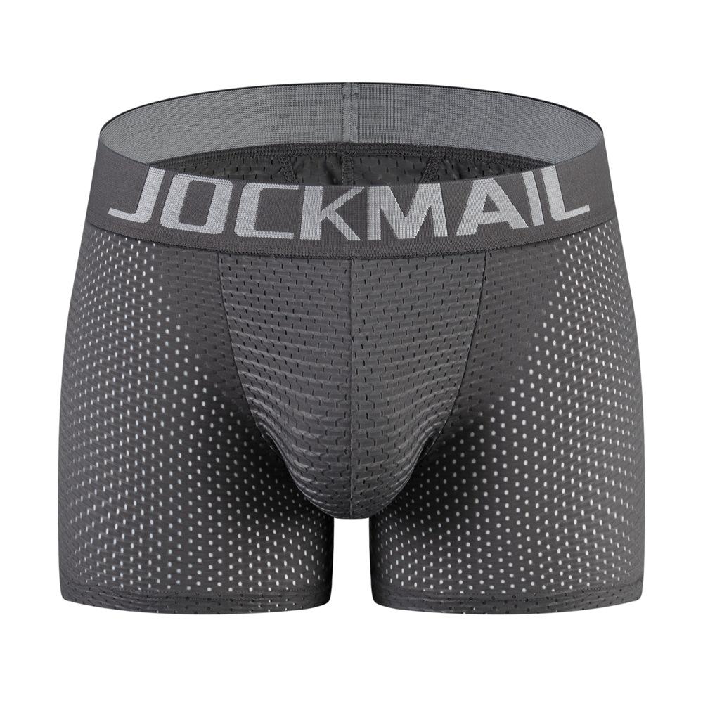 JOCKMAIL Men's Push-Up Boxer Briefs with Padded Mesh for Enhanced Fit