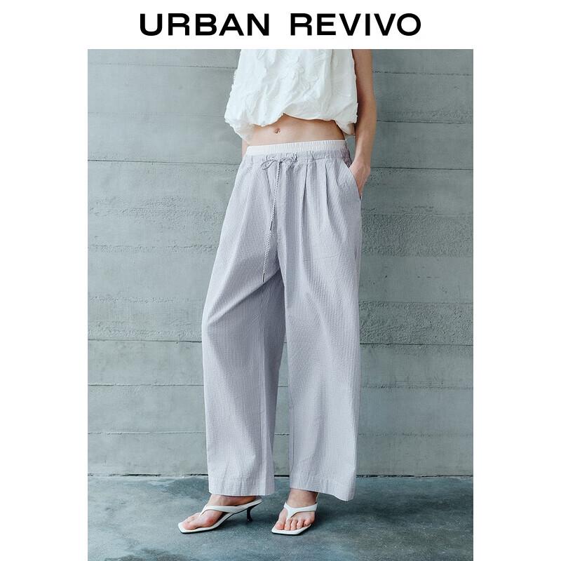 

UR Women s Striped Patchwork Drawstring Tapered Pants S