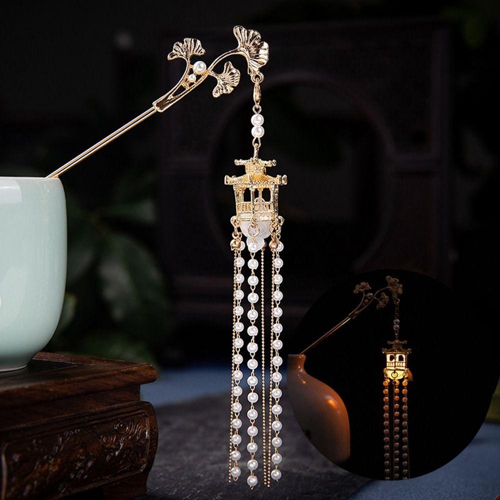 Hairpin Pearl Ancient Style Hairpin Chinese Style Headwear Girl Hair Accessories Hanfu Hair Sticks