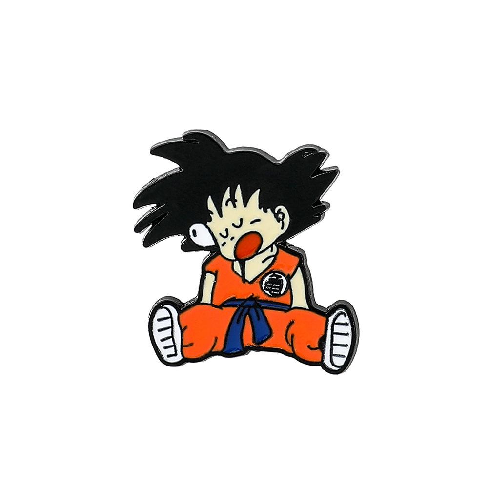 Dragon Ball Peripheral Japanese Cartoon Metal Brooch Pin Hat Clothing Alloy Paint Badge