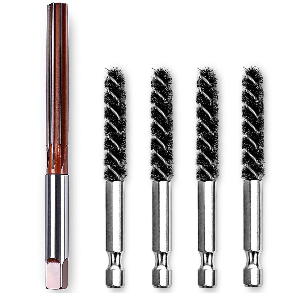 YESprime Hosel Cleaner Cleaning Set with 1 Reamer and 4 Brushes for Golf Club Electric and Drills Care, Shafts, Wires, Adhesives,