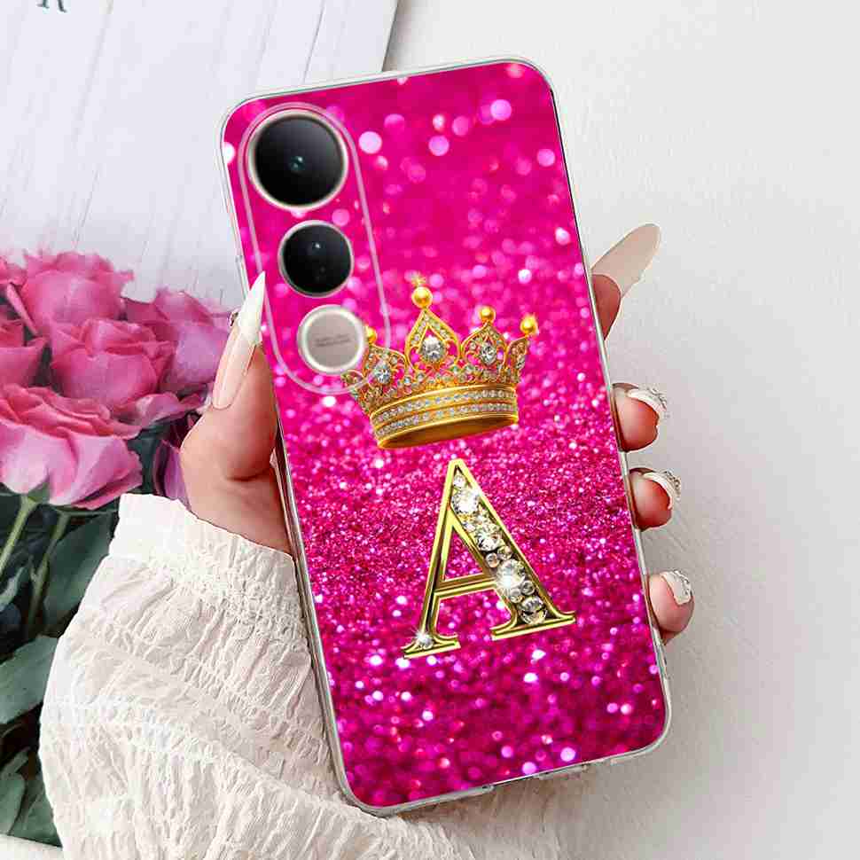 For Vivo V50 Lite 5G Case Luxury 26 Letters Cover Soft Silicone Phone Case For Vivo V50 Lite V50Lite 5G Back Cover Fundas