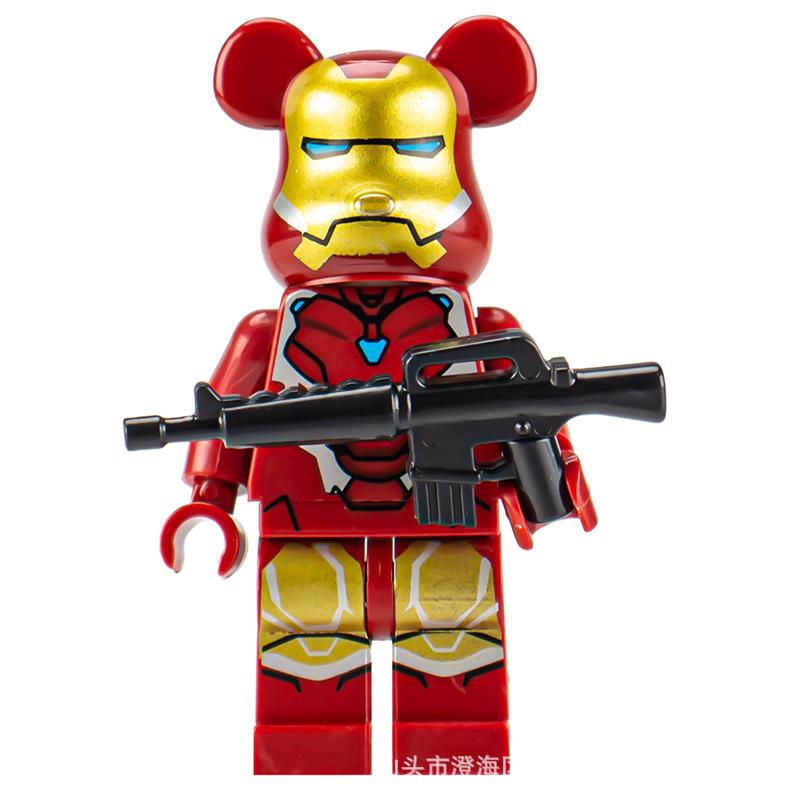 Ninja Warrior Superhero Doll With Weapon Single Building Block Assembly Toy