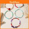 Bohemian Style Multicolored Glass Beaded Bracelet With Heart And Evil Eye For Vacation Gift For Women