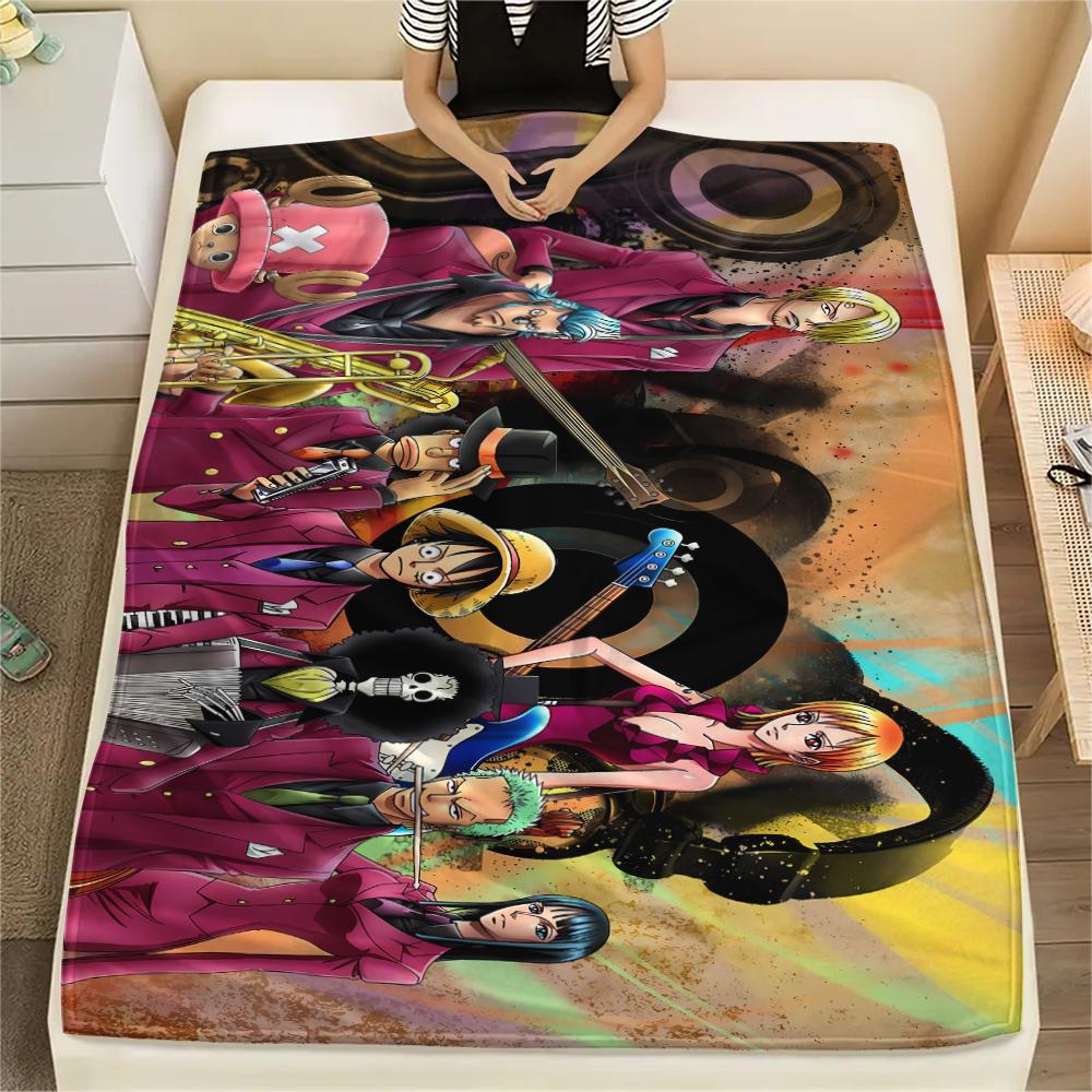 Coperta in Flanella con Stampa Personaggio One Piece, Alta qualità Confortevole per Tutte le Stagioni, Arredamento per la Casa, Calore e Comfort, Perfetta per Regali di Natale