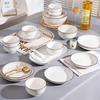 Jingdezhen Ceramic 8-inch Dinner Plate Set (5-pack)