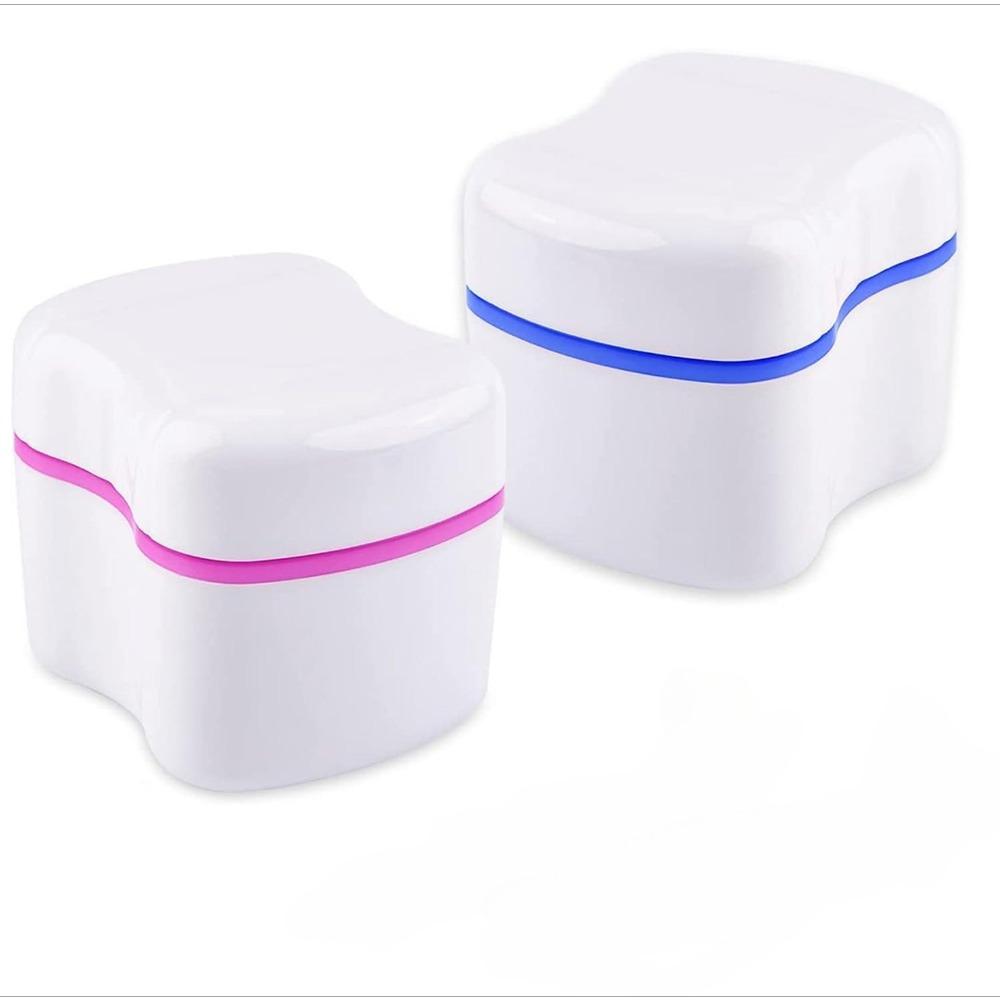 Denture Cleaning Kit – Includes 2 Denture Cleaning Cups, 2 Denture Cleaning Brushes, and 2 Filters – Suitable for Dentures, Braces, and Mouthguards