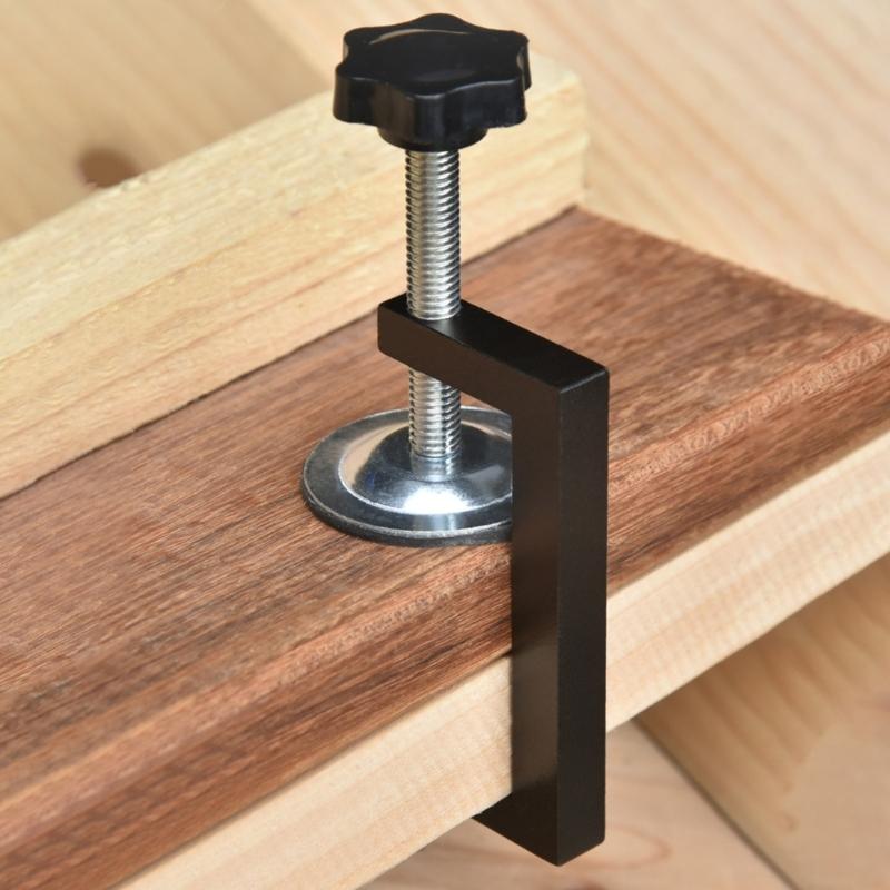 Pack of 5 C Clamp Clip Set,Adjustable Screw Clamp Carriers Clamp, 57mm 2.2inch Jaw Opening,Aluminium Table Clamp