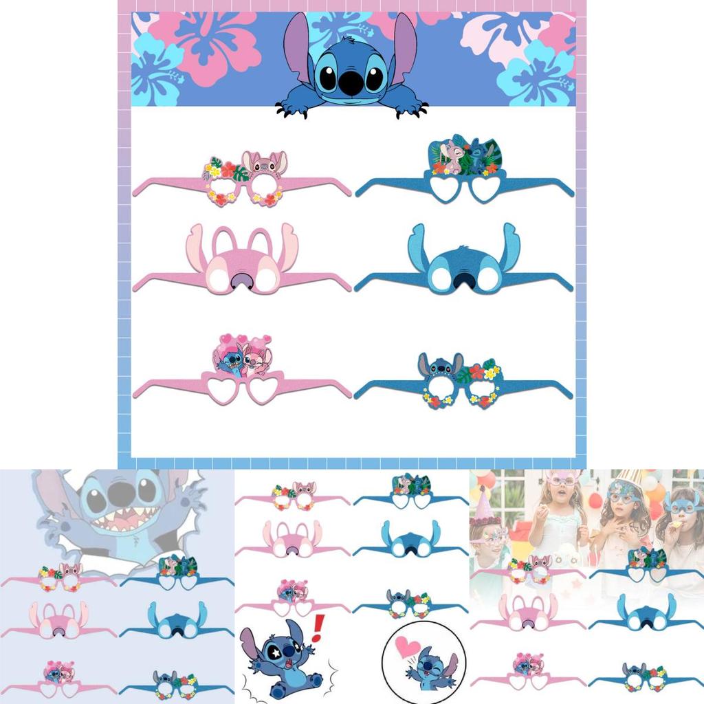 Bedårande Stitch Pappersglasögon För Roliga Sommarstrandfester Och Födelsedagsfiranden
