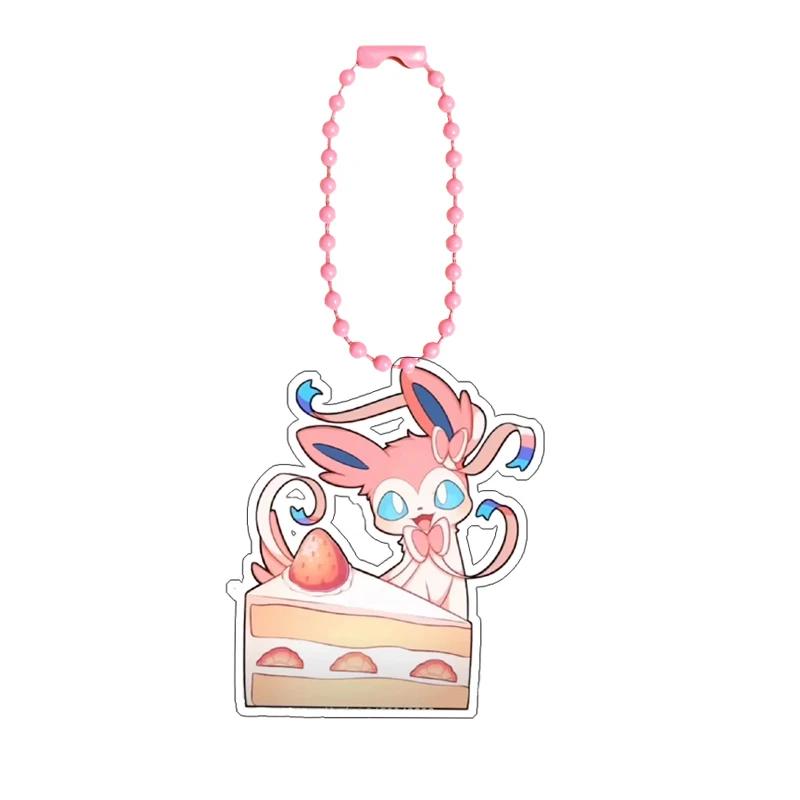 

Pokemon Glaceon Sylveon Leafeon Eevee Self-Control Acrylic Cartoon Key Buckle Pendant Anime Classics Game Collection Gift Toys