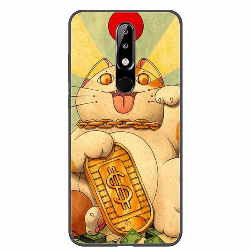 Per Nokia 6.1 Plus Custodia Adorabile Morbido Silicone Cartone Animato Gatto TPU Custodie per Telefono per Nokia X6 Copertura 6.1Plus Carina Coque per NokiaX6 Guscio