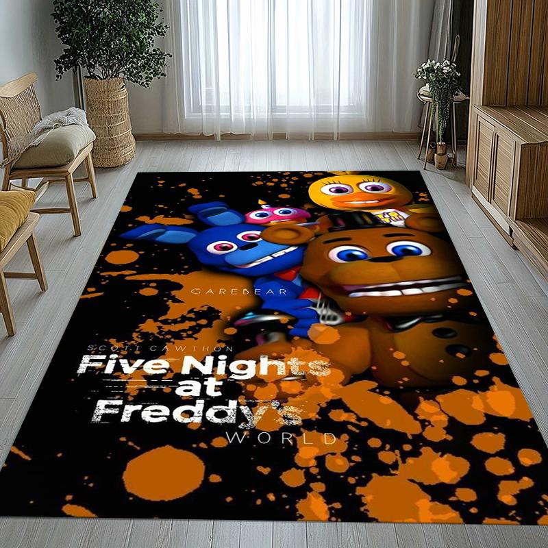 Horror Freddy F-FNAF Spiele Wohnzimmer Rutschfester Teppich Weicher Teppich für Schlafzimmer Kinderzimmer Spielzimmer Sofa, Heimdekoration Fußmatte Geschenk