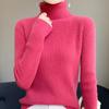 Women's Winter Thickened High Roll-Neck Slim-Fit Long Sleeve Knit Base Layer (Non-Wool) for Autumn & Winter