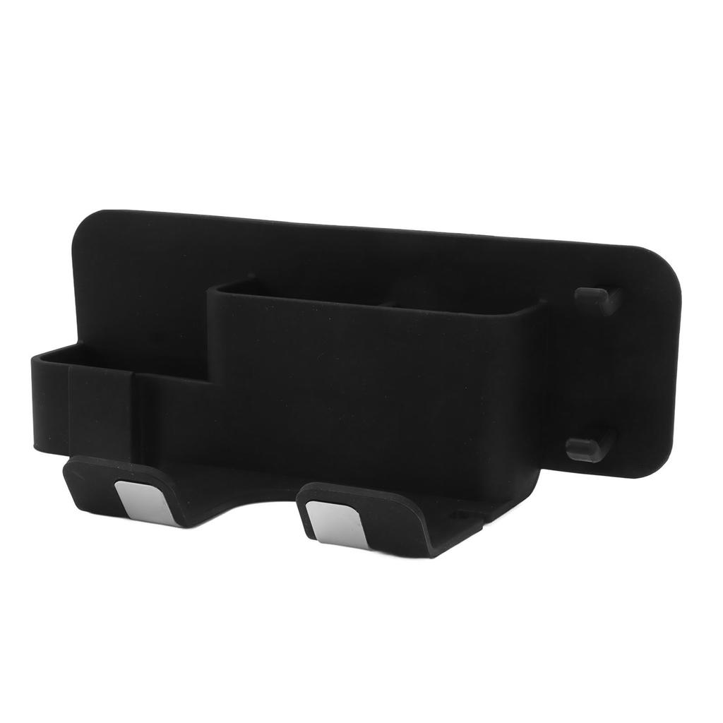 Wandmontierter Föhnhalter Föhnhalter Organizer Ständer Badezimmerzubehör Schwarz