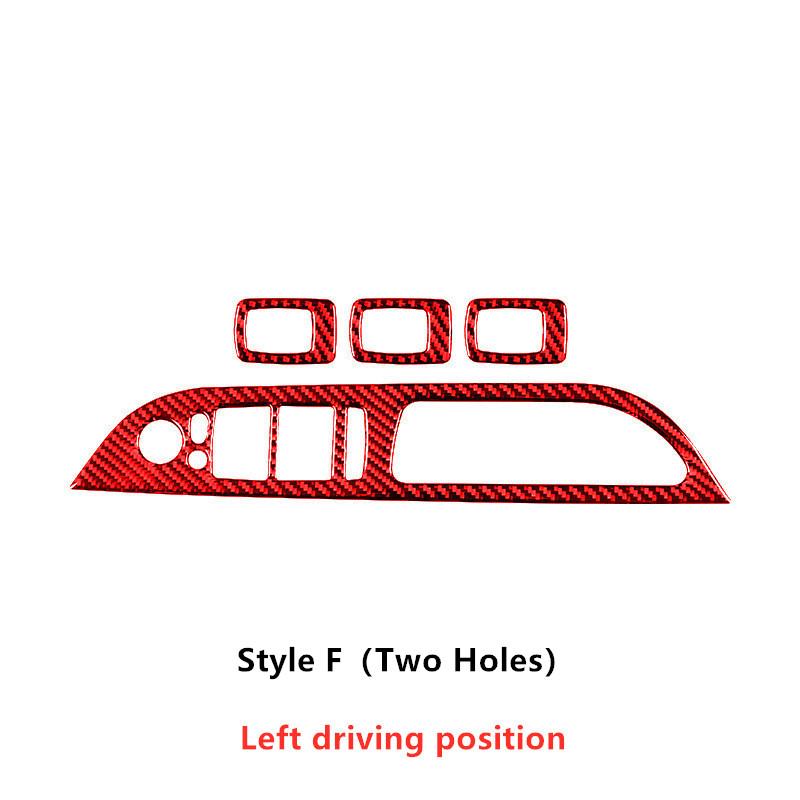 4Pcs Window Lift Switch Panel Cover Stickers Trim For BMW 5 Series E60 E70 E71 520 523 525i 530li 2005-2010 Years 