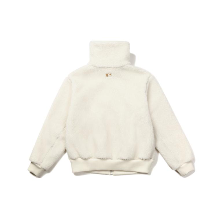 New MLB New York Yankees Velvet feel Coat Unisex Ivory White 31JPF4061-50I