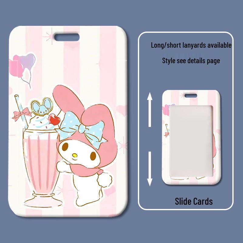 Melody Cartoon Sliding ID Card Holder for Students & Workers