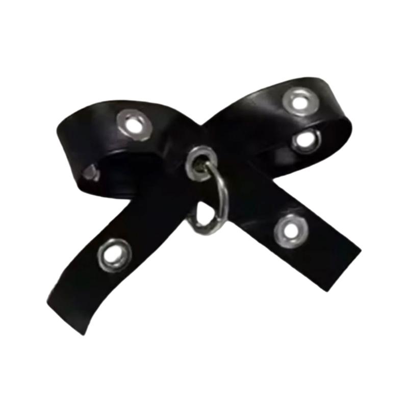 

Gothic Bows Hair Clip 2000s Trend Side Clip Bows Wing Dark Bowknot Balletcore Dark Cool Photo Props чорний