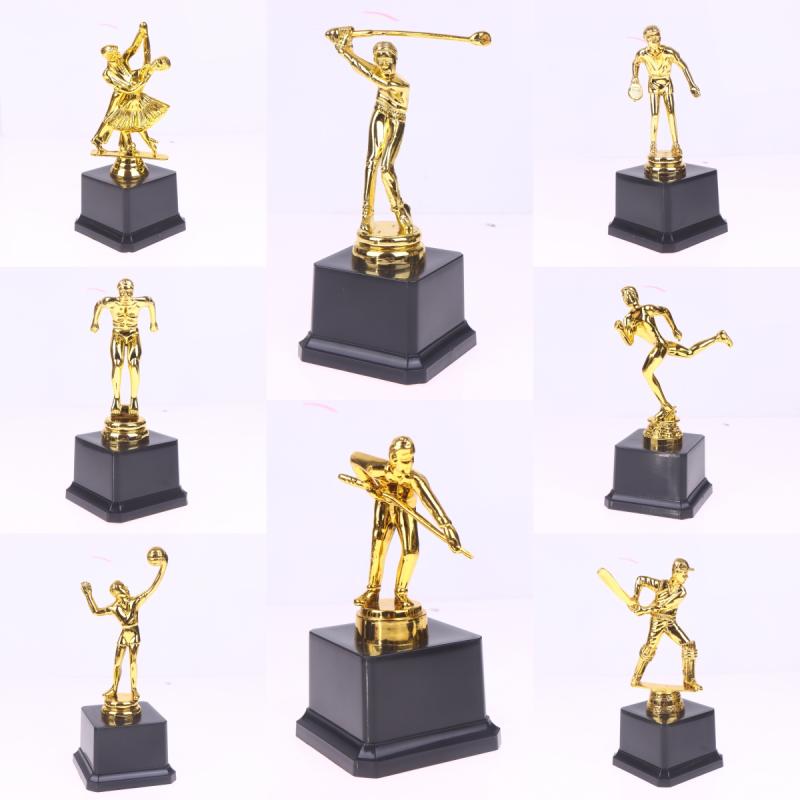 1 Piece Competition Cricket School Rewarding Supply Small Prize Cup Children'S Gold Trophy Awards Golf Plastic Model Craft