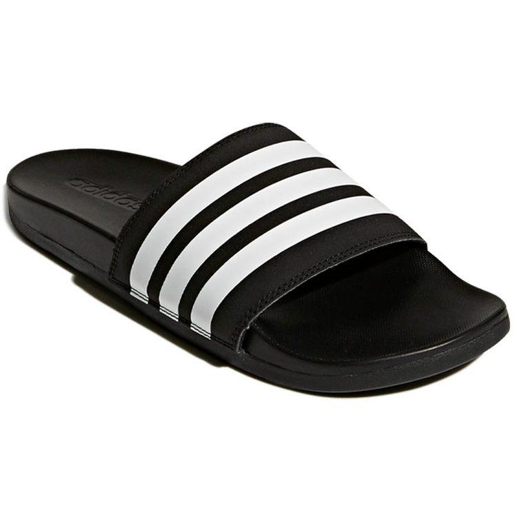 adidas Adilette Comfort Slides Slide Slippers Unisex Black White AP9971