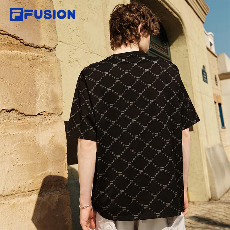 FILA FUSION Couple's Monogram Striped T-Shirt