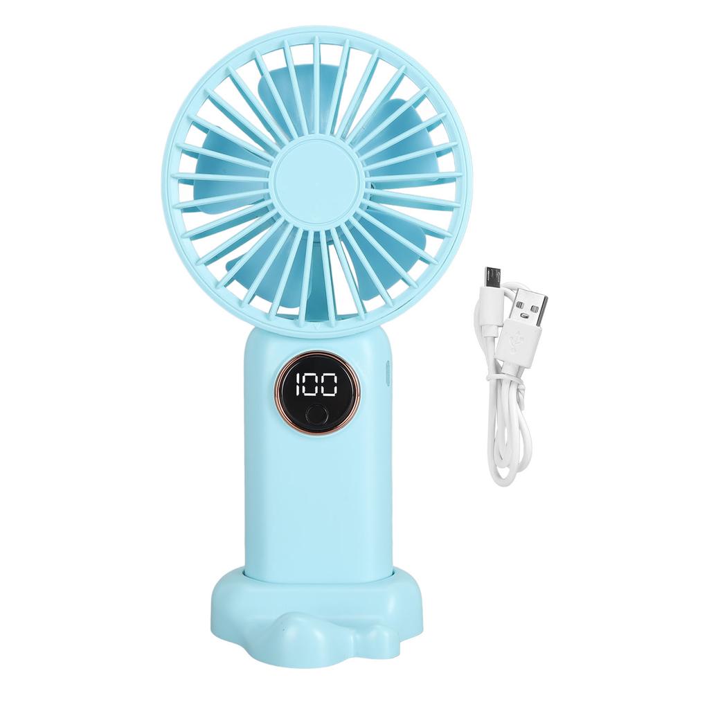 Handheld USB Fan with Base  Gears Wind Brushless Motor Rechargeable Silent Cooling Fan for Home Dor