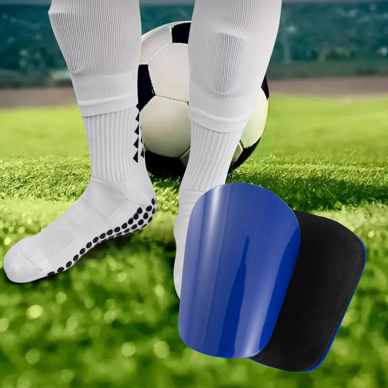 

1 пара щитков для мини-футбола, футбольное защитное снаряжение, маленькие противоударные подушечки, защита икры синий