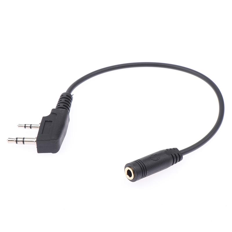 2 Pin K1 To 3.5Mm Female Audio Phone Earphone Transfer Cable For Tyt For Uv5R 888S Walkie Talkie Headset Adapter