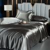 Blended Natural Mulberry Silk Bedding Set with Duvet Cover Bed Sheet Pillowcase High End Satin Single Double Queen King Bedsheet