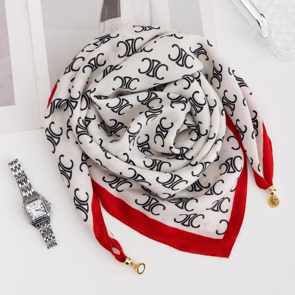 Women's Magnetic Buckle Cotton Scarf - Stylish, Lightweight, Comfortable Neck Protection