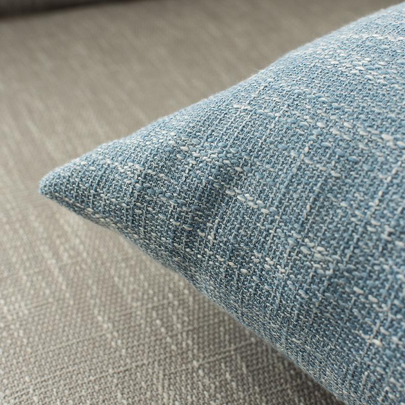 Нордическая хлопково-льняная поясничная подушка: Однотонный плед для дивана, автомобиля или офиса 40*40cm Cover