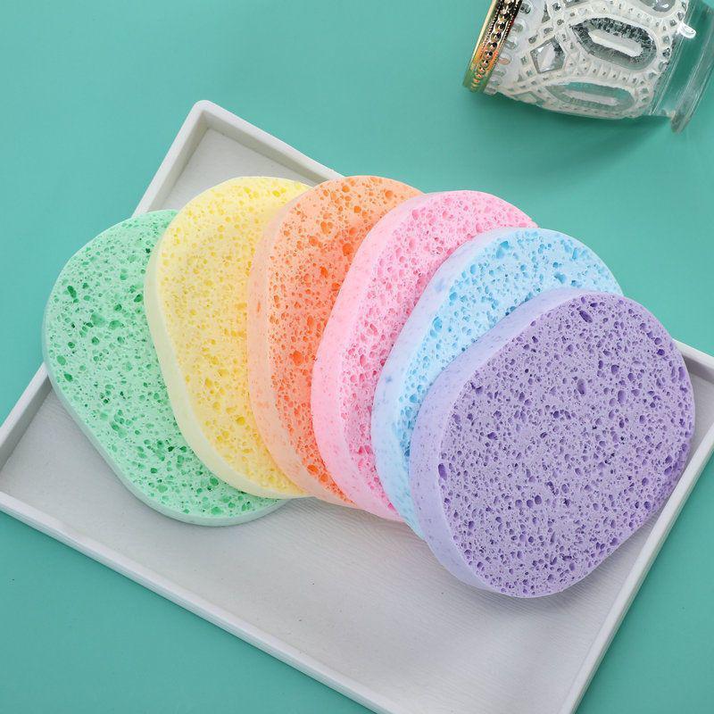 Thickened Wood Pulp Facial Cleansing Sponge for Deep Cleaning and Makeup Removal