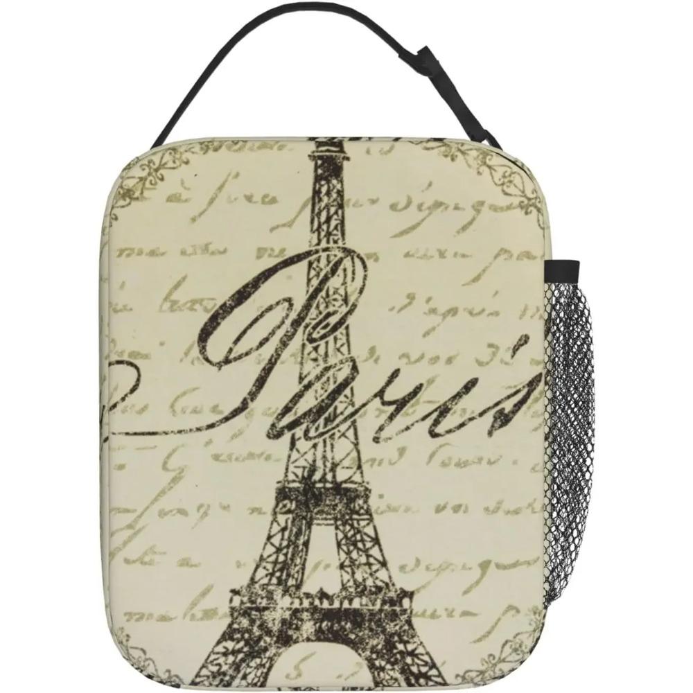 

Tower I Love You Изолированная сумка для обеда, забавная многоразовая портативная сумка для еды для женщин и мужчин для офисных поездок 26x21x11CM серебряный