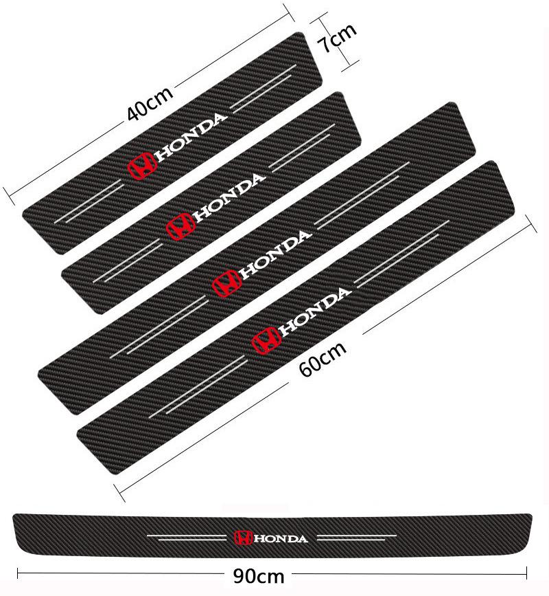 Car Door Sill Protector Carbon Fiber Anti-Scratch Step Guard