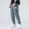 Men's 2024 Summer Ice Silk Loose Harem Pants - Korean Style, Lightweight, Casual, Large Size.