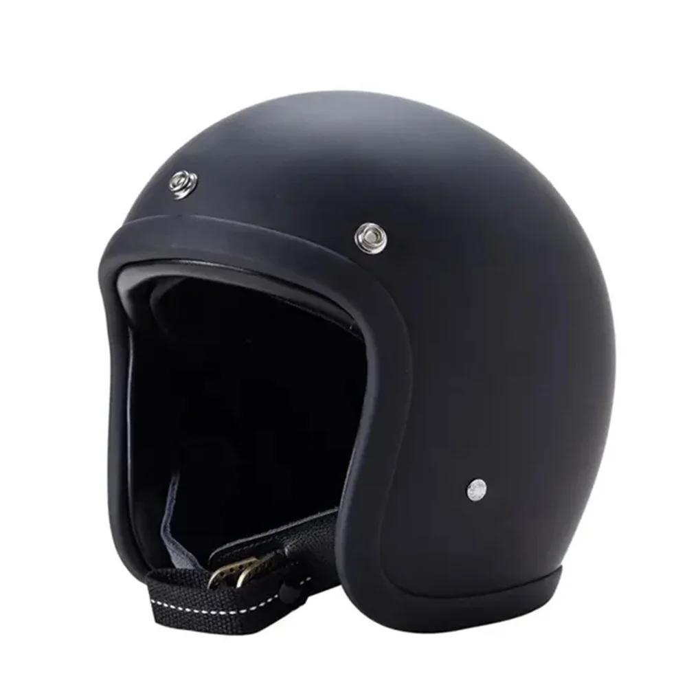 Retro Motorcycle Helmet Open Face ECE DOT Approved Moped 3/4 Vintage Low Profile Japanese Style Half Helmet Men Women Casco Moto