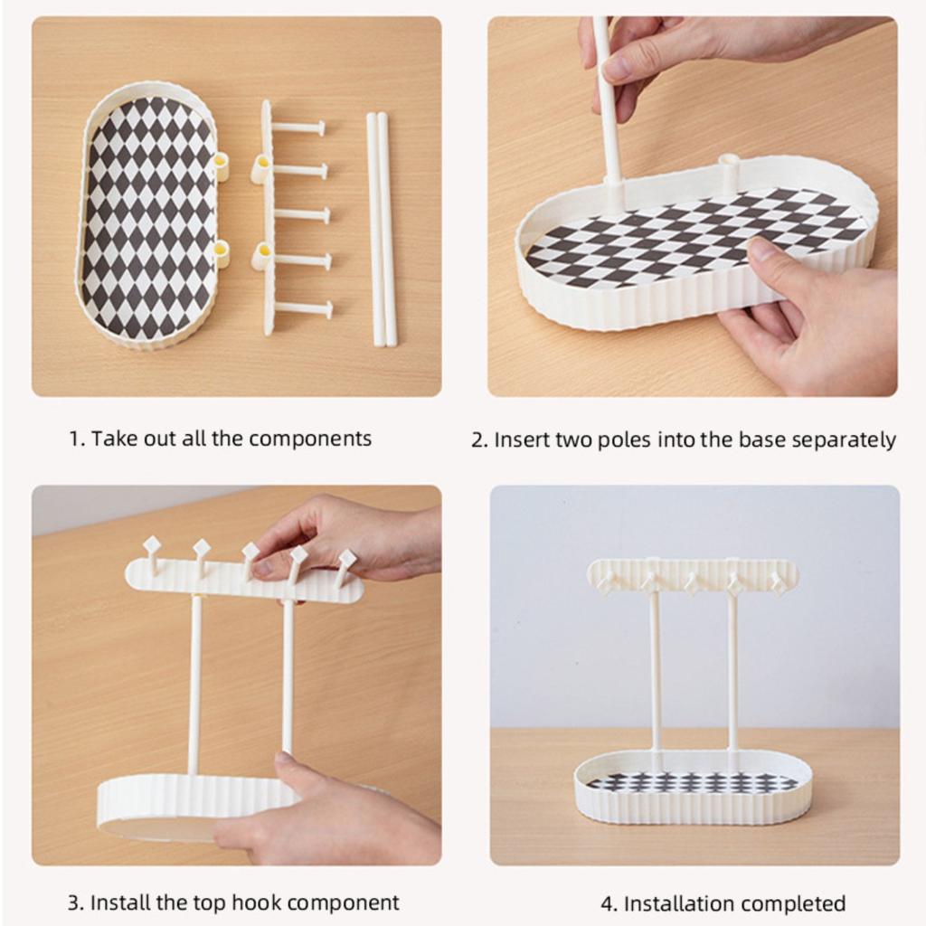 3/2/1 PC Desktop Jewelry Organizer with Drawers for Studs, Earrings, Necklaces, and Bracelets