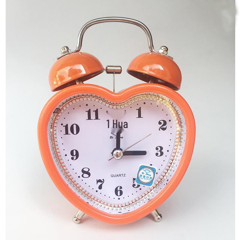 Luminous Silent 3-Inch Metal Bell Alarm Clock with Light - Creative Gift for Students