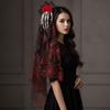 3D Skeleton Skeleton Hand Mesh Veil Long Tulle Skull Hairwear Gothic Headband  Stage Performance
