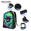 Fashion Pokemon Halloween Gengar Backpack Daypack  Mochila School Large Capacity Rucksack