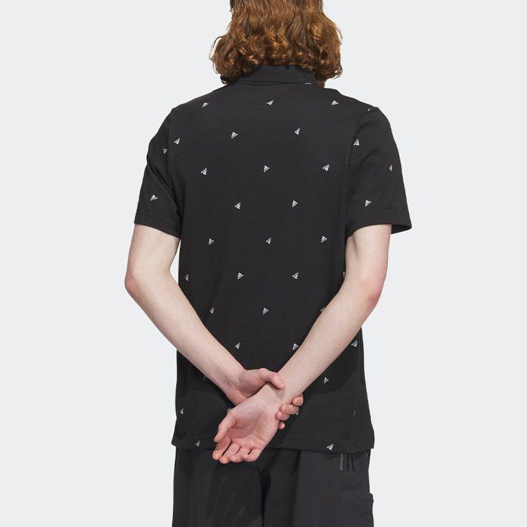 Adidas Future Icons Polo Shirts Men's Black Polo Collar Moderate Straight Fit IA8151