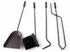 5-in-1 fireplace set, fireplace accessories, shovel, poker, brush, stand