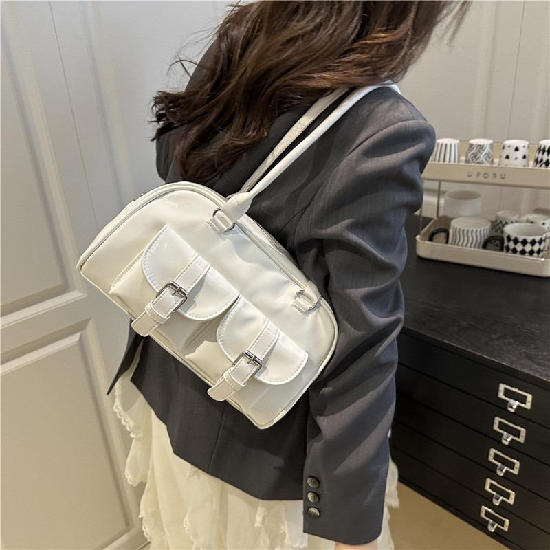 Retro Bowling Portable Armpit Bag Women's New Autumn and Winter Popular Versatile Casual Work Commuter Shoulder Bag