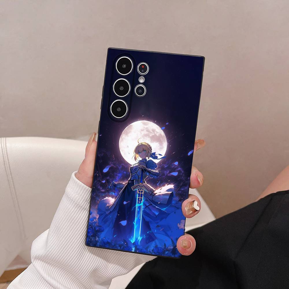 Fate Z-Zero Stay Night Saber Phone Case for Samsung S series s21 s22 s23 s24 s25 FE Plus Ultra TPU Soft to Skin-friendly case