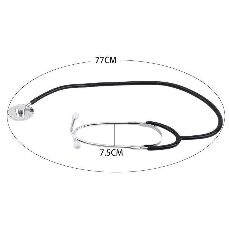 High Quality Durable Single Head Stethoscope Black Medical Equipment Nurse Vet Cardiology Stethoscope