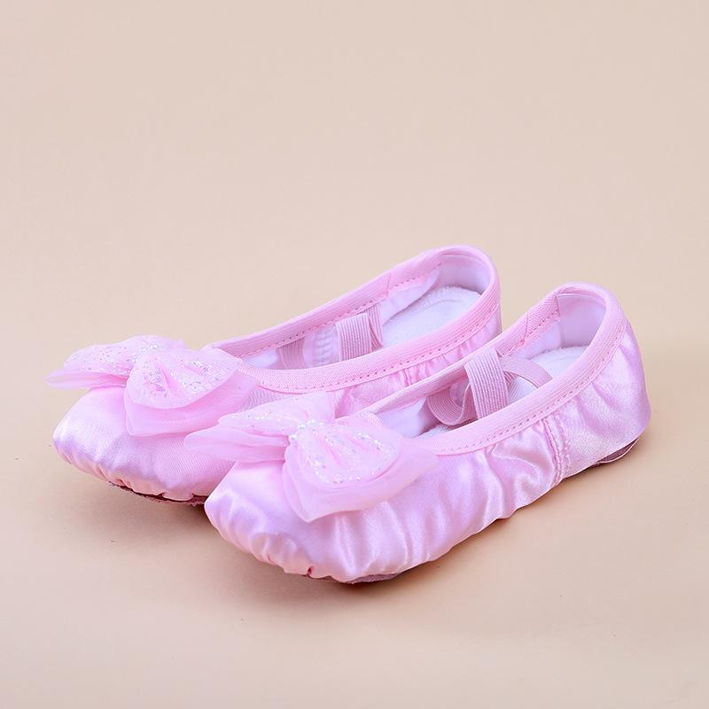 

kids ballet shoes girl bow Women s dance shoes ballroom dancing shoes ladies Princess korean shoes woman ballerina shoes 39 рожевий