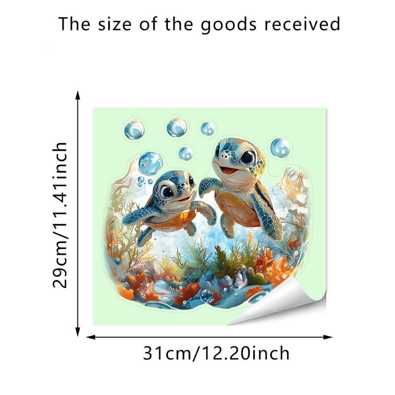 

1/3 шт. Милый слон, утка, черепаха, светящаяся в темноте наклейка на унитаз, декорация крышки унитаза для ванной комнаты, декоративная наклейка на стену дома