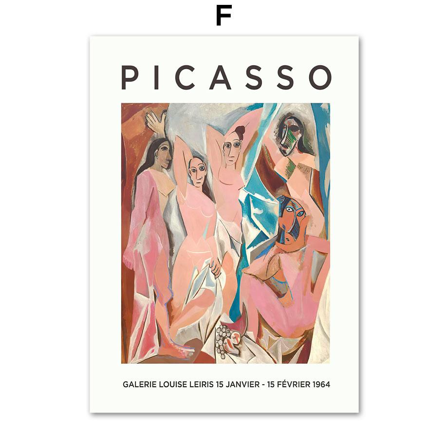 Abstract Picasso Matisse Van Gogh Japan Wall Art Prints Canvas Painting Eclectic Nordic Poster Wall Pictures Living Room Decor